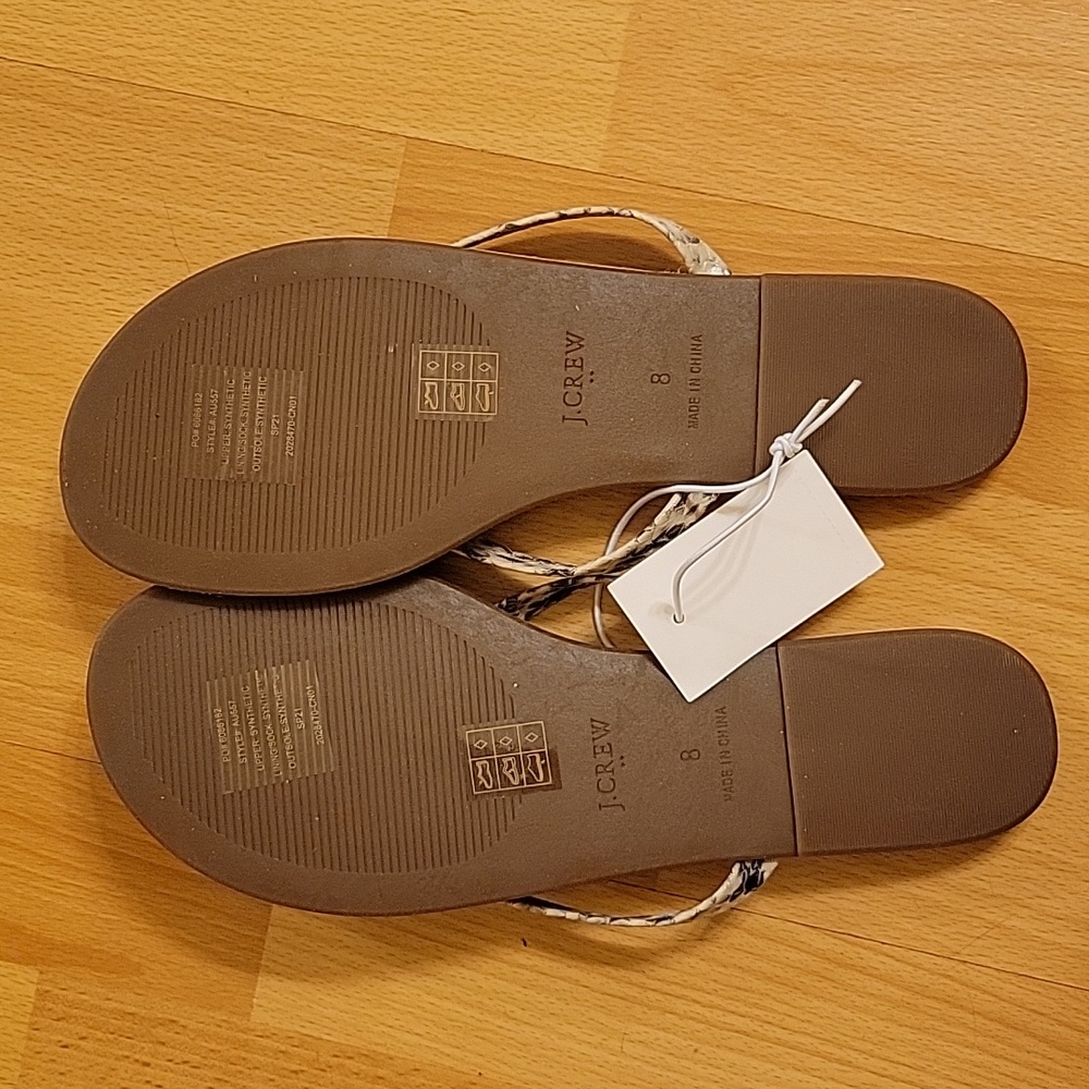 New Jcrew Sandals, Size 8 In Python - image 2